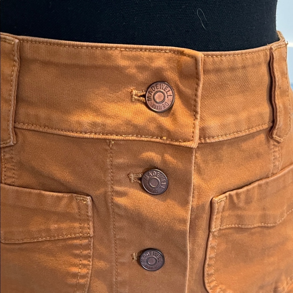Madewell Orange Mini Skirt Size 2 - Picture 3 of 8